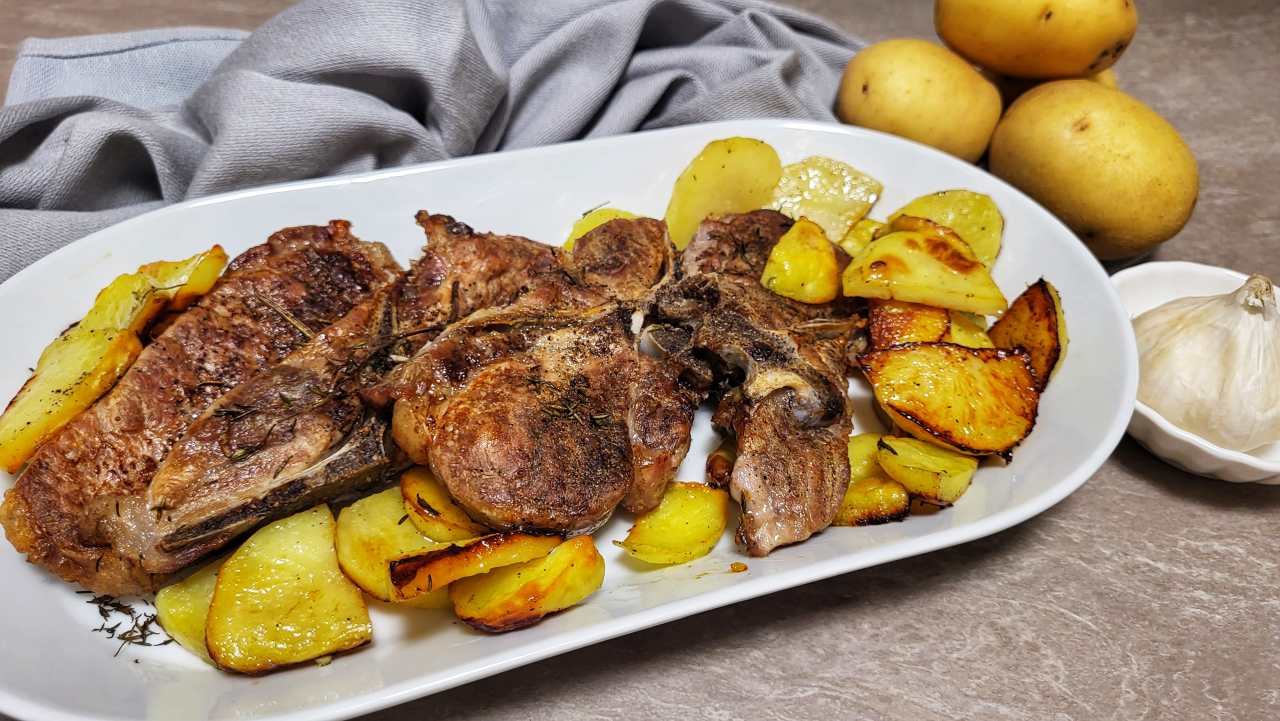 braciole di maiale e patate