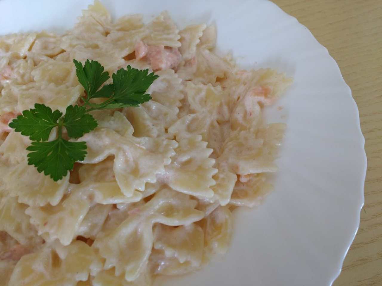 farfalle salmone e panna