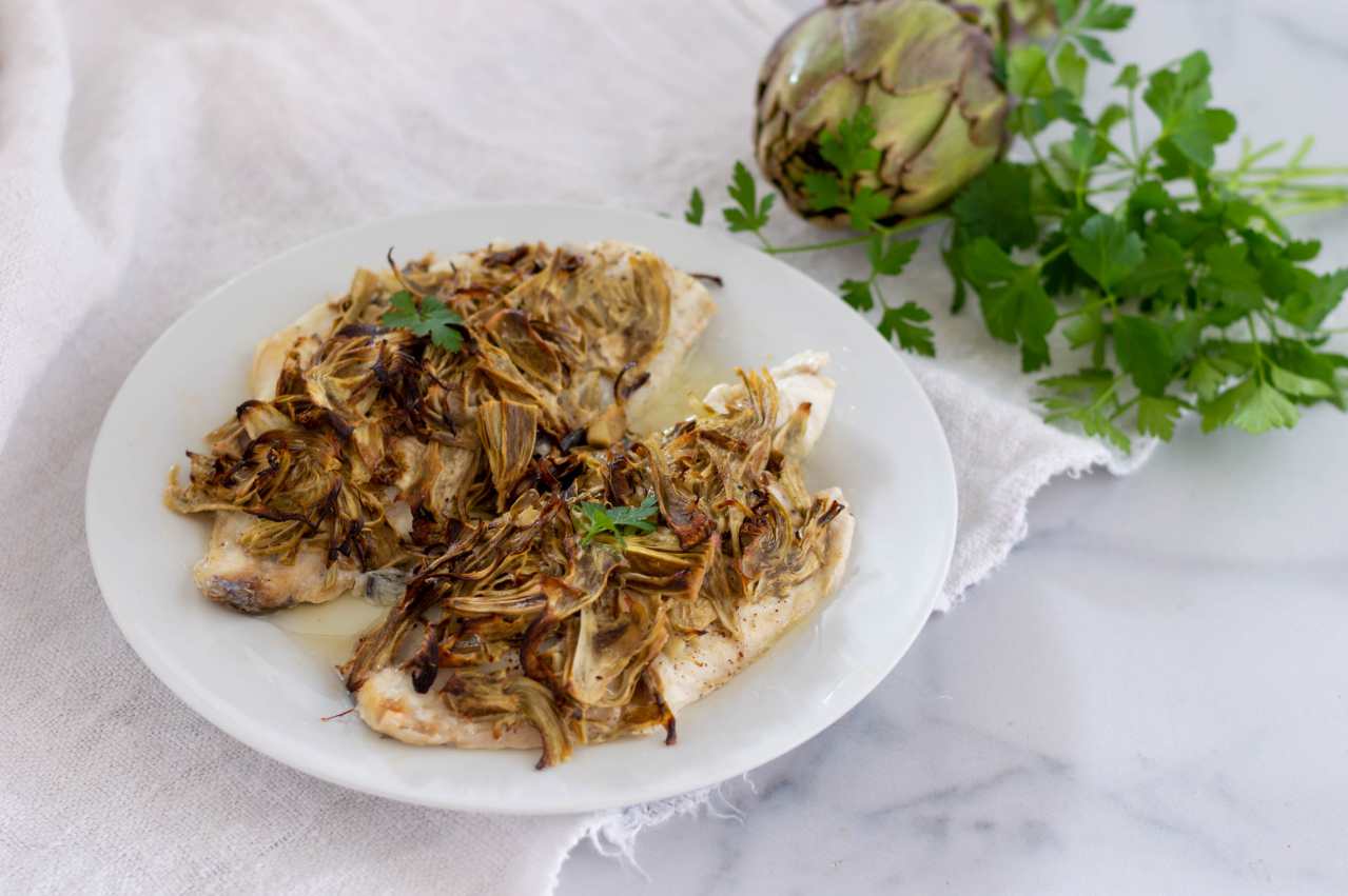 branzino con carciofi