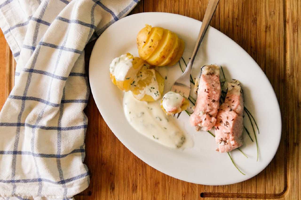 salmone in padella