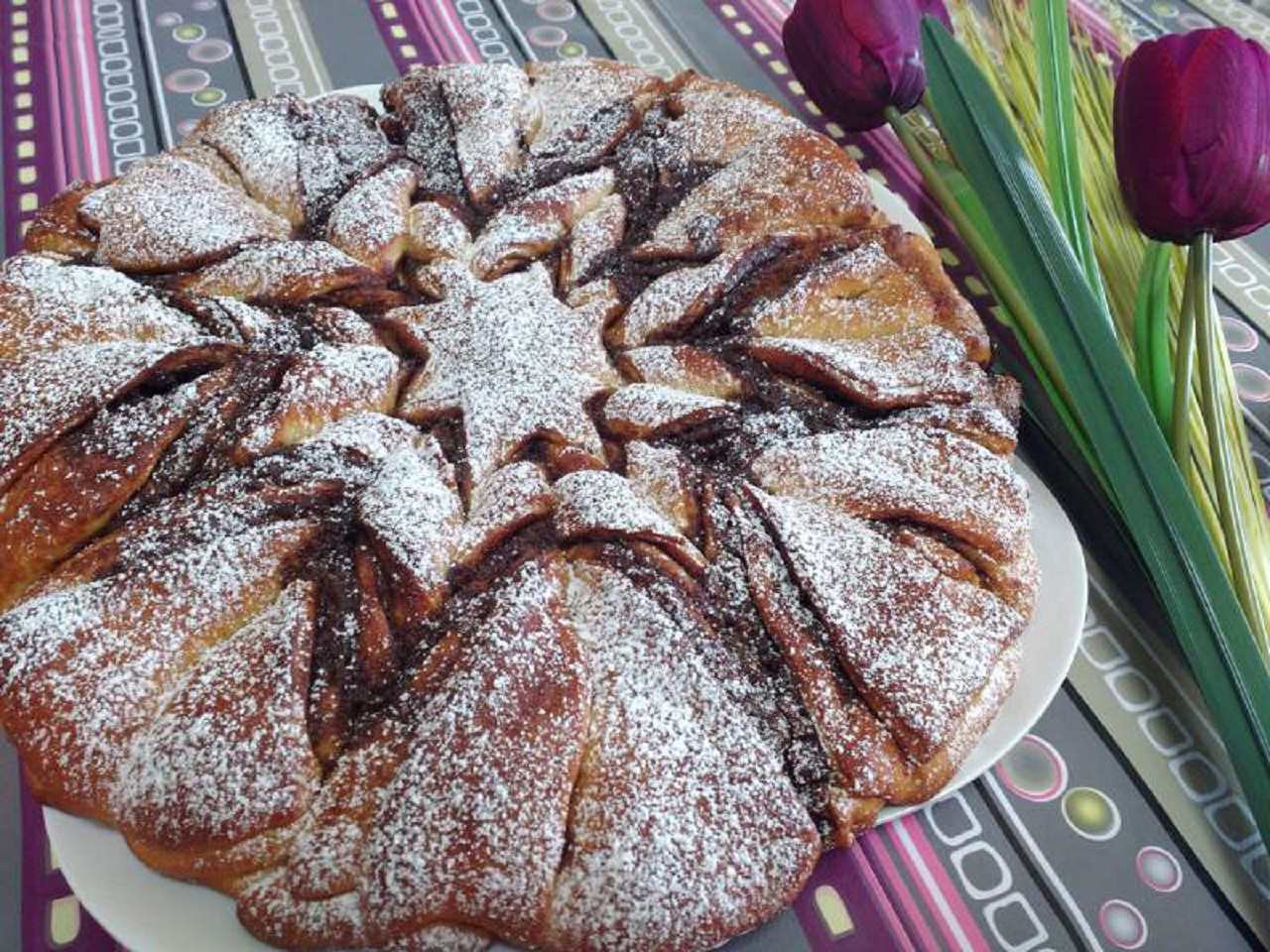 fiore di pan brioche alla nutella