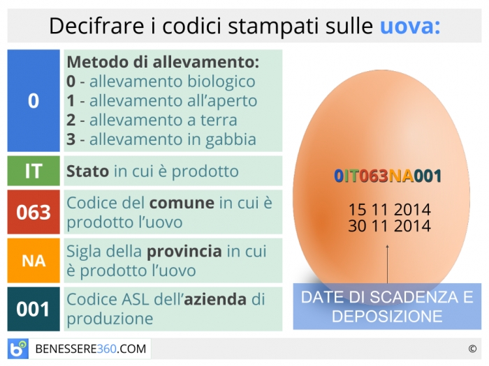 codici sulle uova