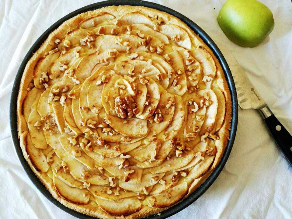 crostata di mele e crema