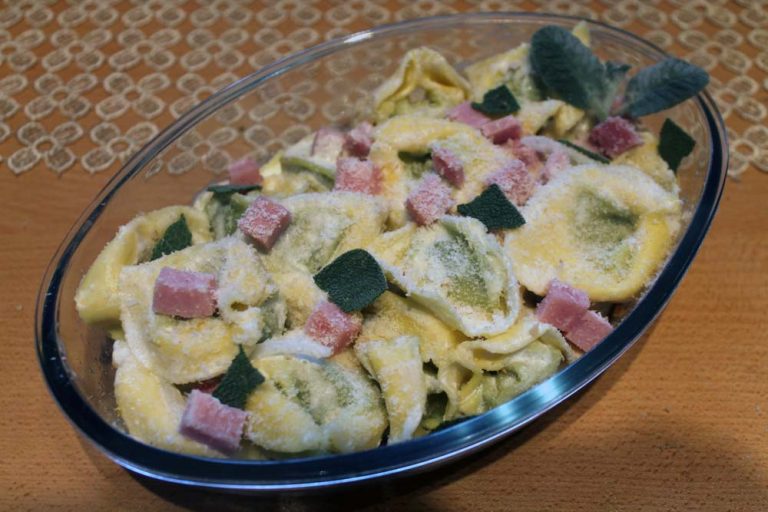 Tortellini panna e prosciutto gratinati al forno BurroFuso