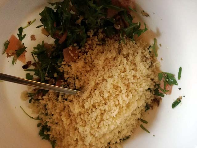 preparazione bicchierino cous cous