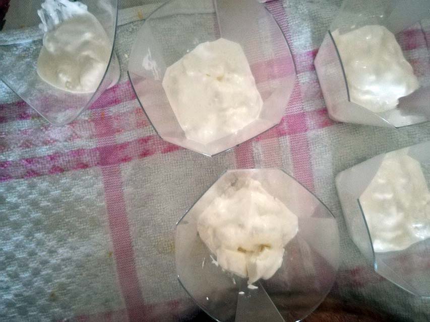 preparazione bicchierini burrata