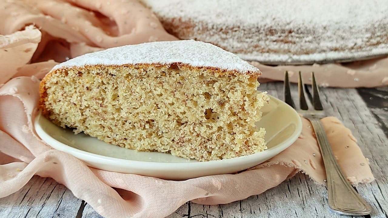 Torta di banane fetta