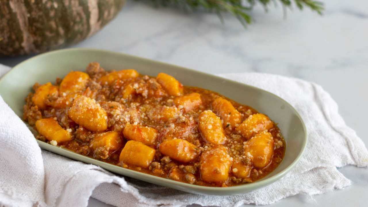 gnocchi di zucca con ragù