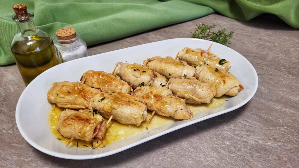 Involtini di pollo con scamorza e prosciutto BurroFuso