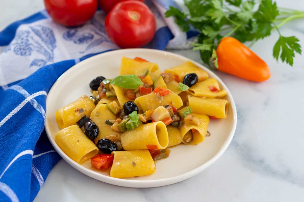 paccheri alla mediterranea