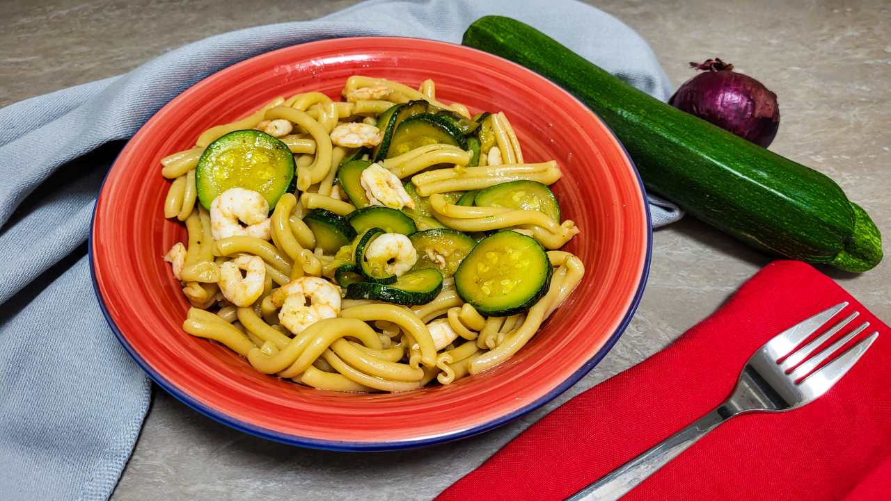 pasta zucchine e gamberetti