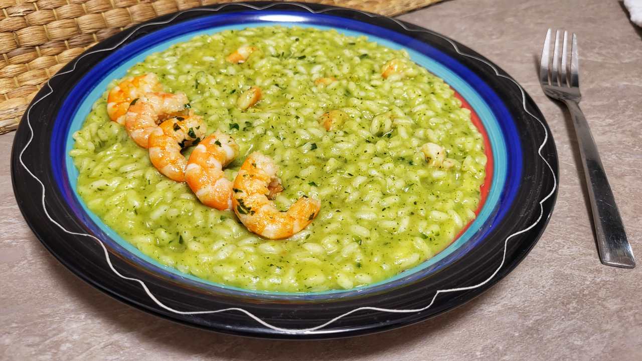 Risotto con zucchine e gamberetti - BurroFuso