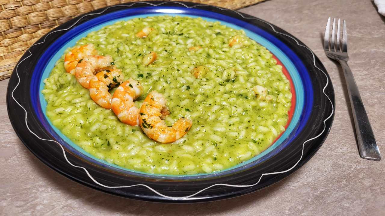 risotto zucchine e gamberetti