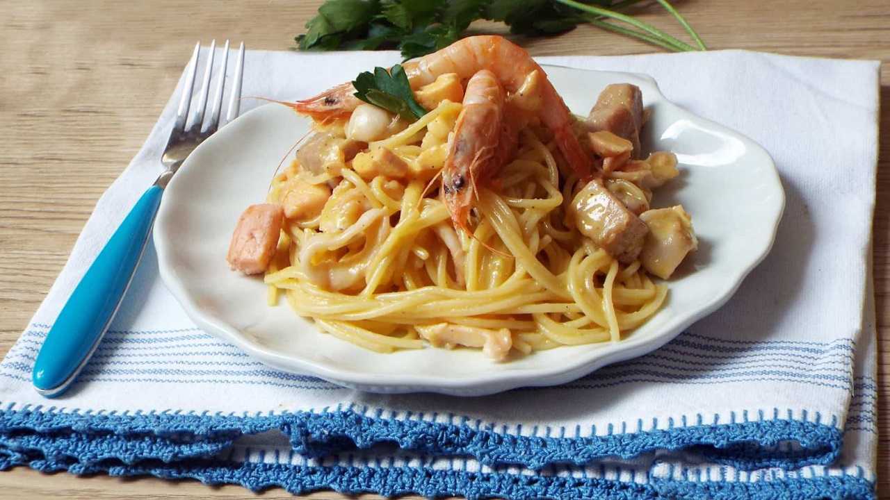 Carbonara di mare ricetta