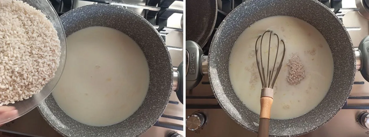 Cuocere il riso nel latte