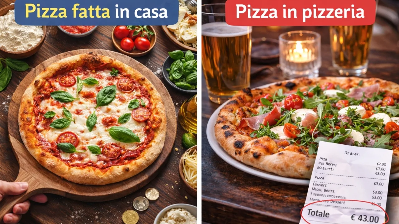 Pizza fatta in casa vs. pizzeria: quanto si risparmia davvero?