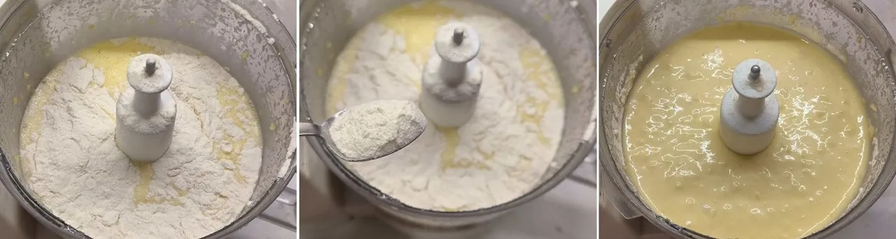 Aggiungere farina e lievito