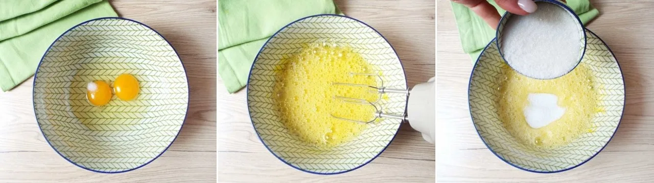 Montate uova e zucchero