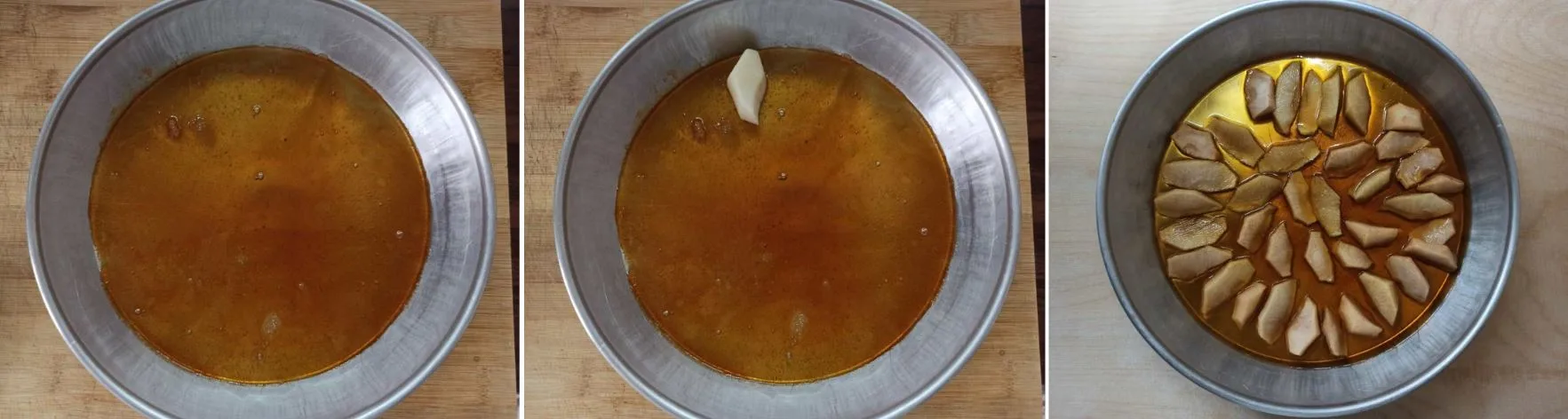 Disporre le mele nel caramello