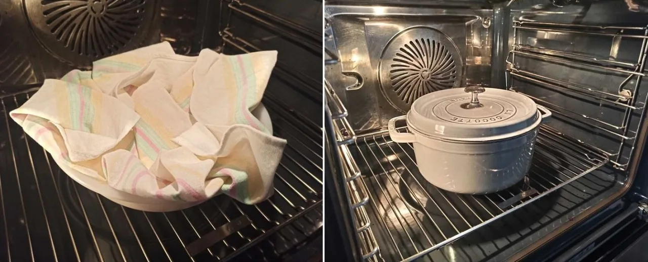 Preparazione forno e pentola