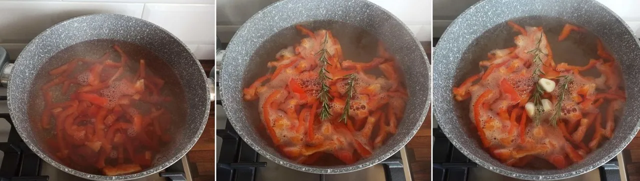 Sbollentare i peperoni