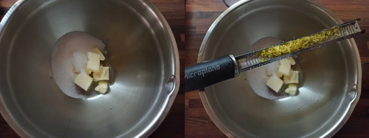 Lavorare burro e zucchero