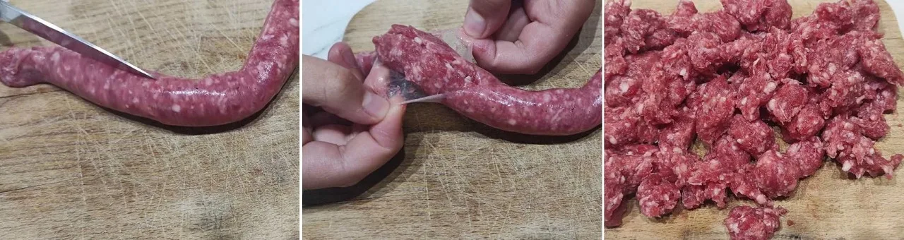 Cuocere la salsiccia