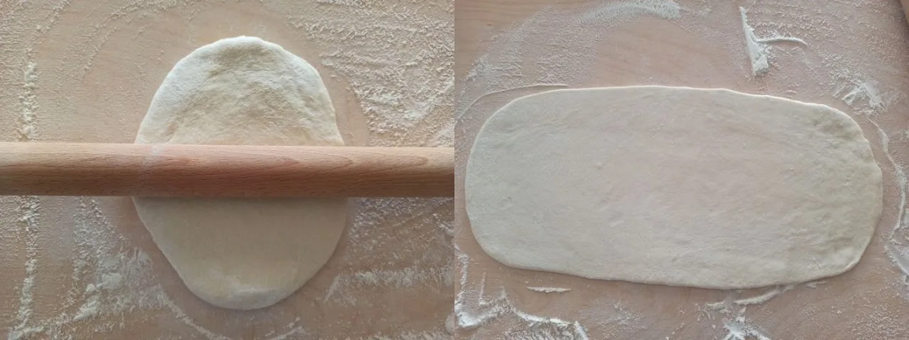 Dividere l’impasto in strisce