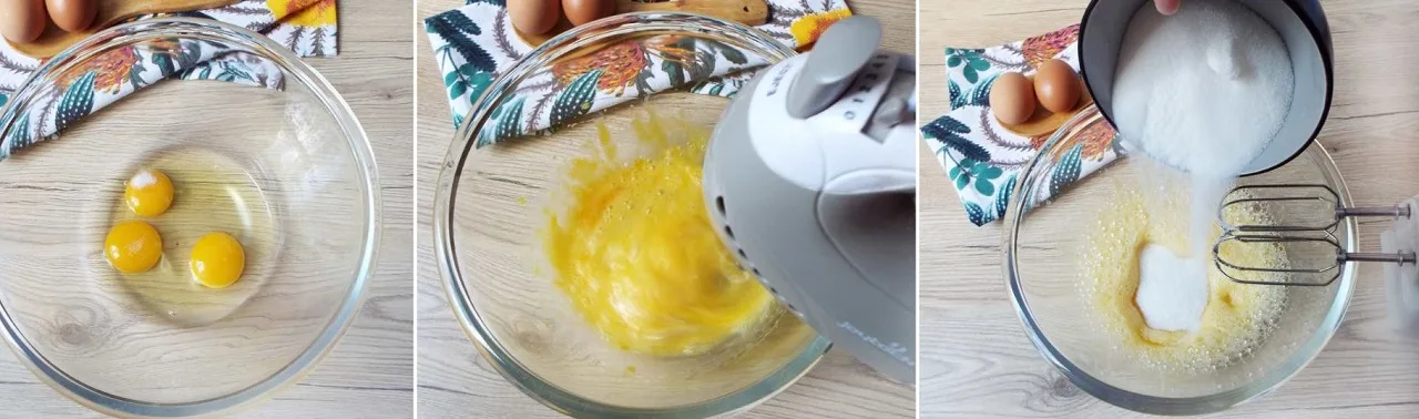 Montate uova e zucchero