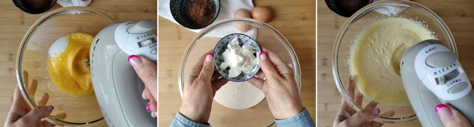 Montare e aggiungere la ricotta