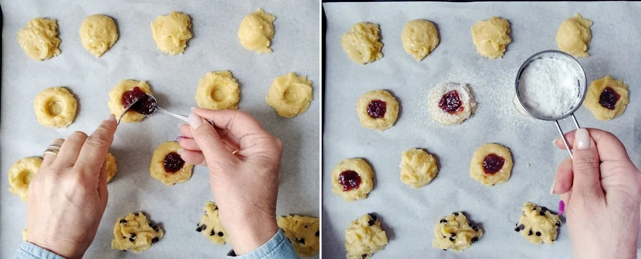 Formare e farcire i biscotti