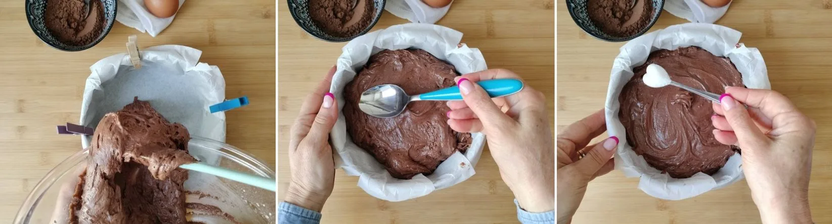 Versare e livellare l’impasto